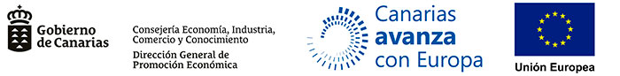 Logotipos Gobierno de Canarias, Canarias Avanza y Unión Europea